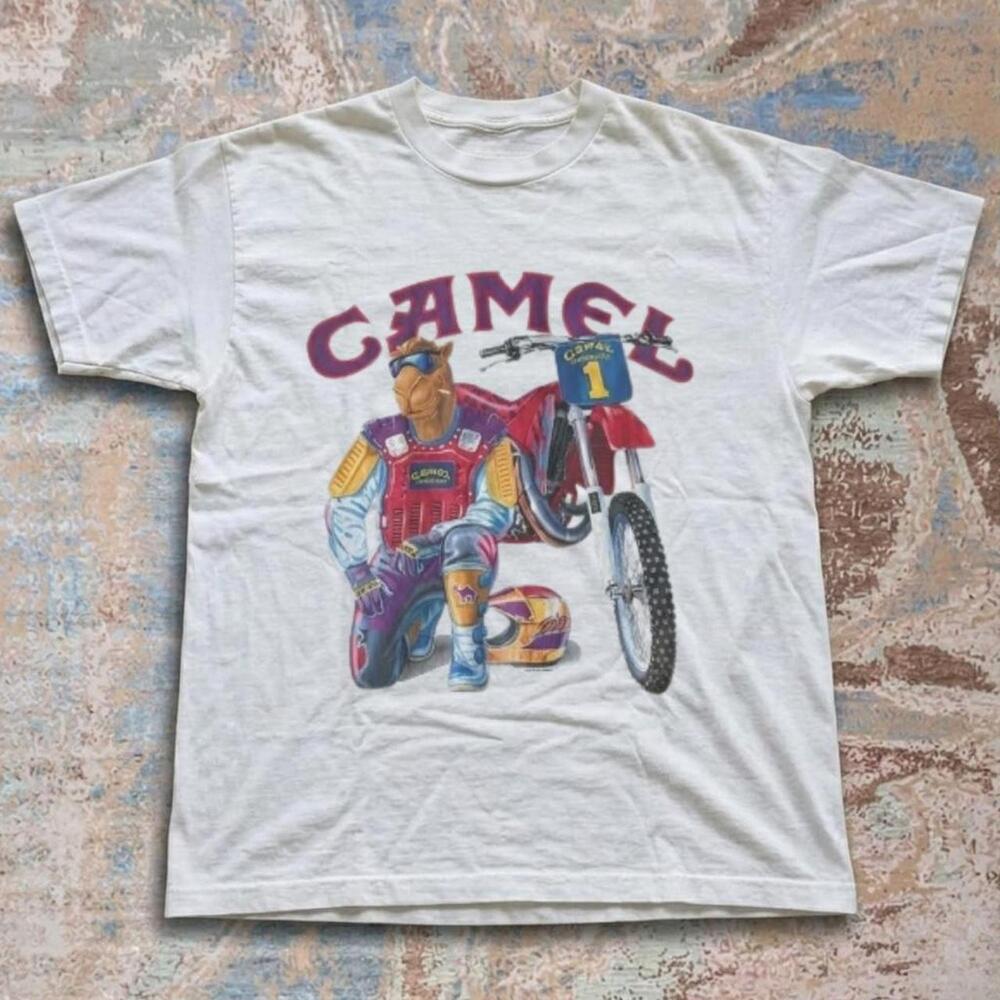 Camel Racing White T Shirt